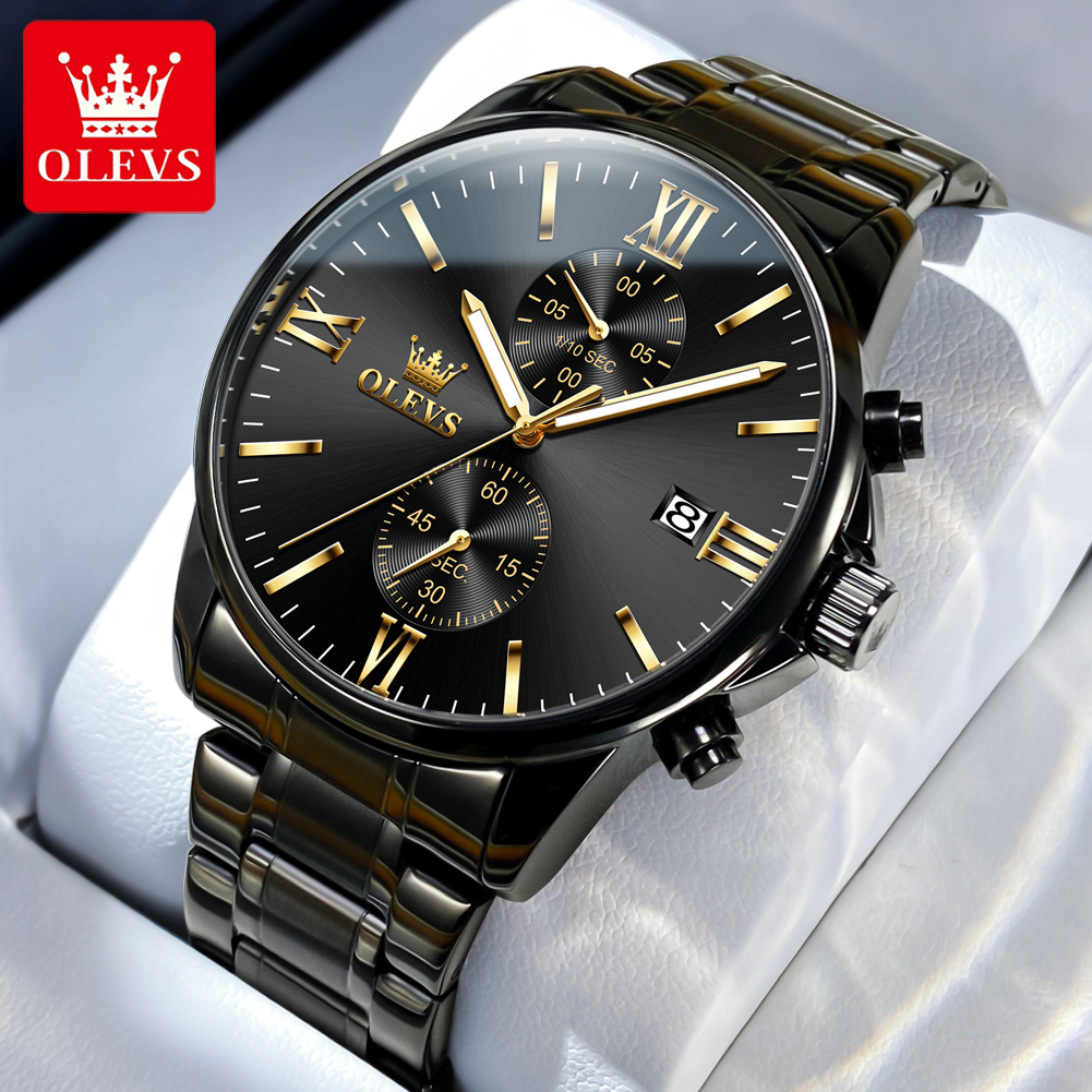 OLEVS 2886 klasyczny czarny ze – Luxury Watch Maker recenzja i cena