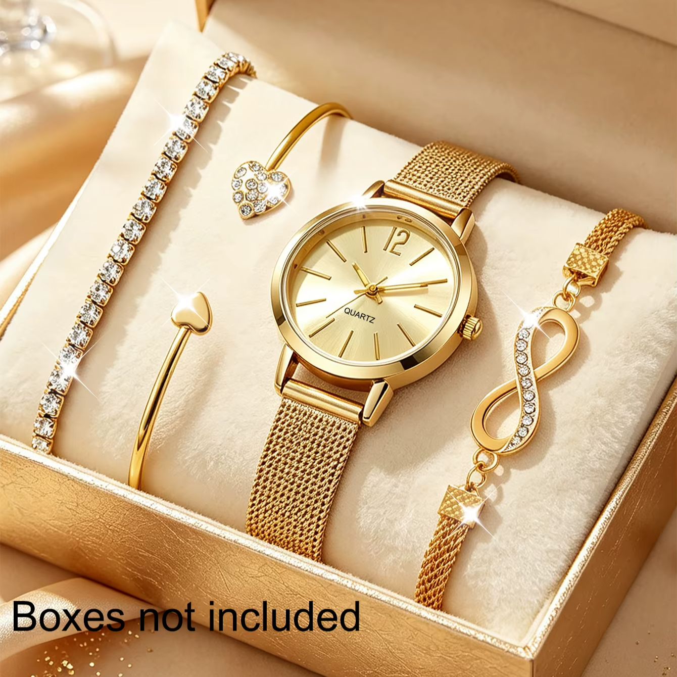 Zestaw 4 zegarków damskich w m – Luxury Watch Gift For Her recenzja i cena