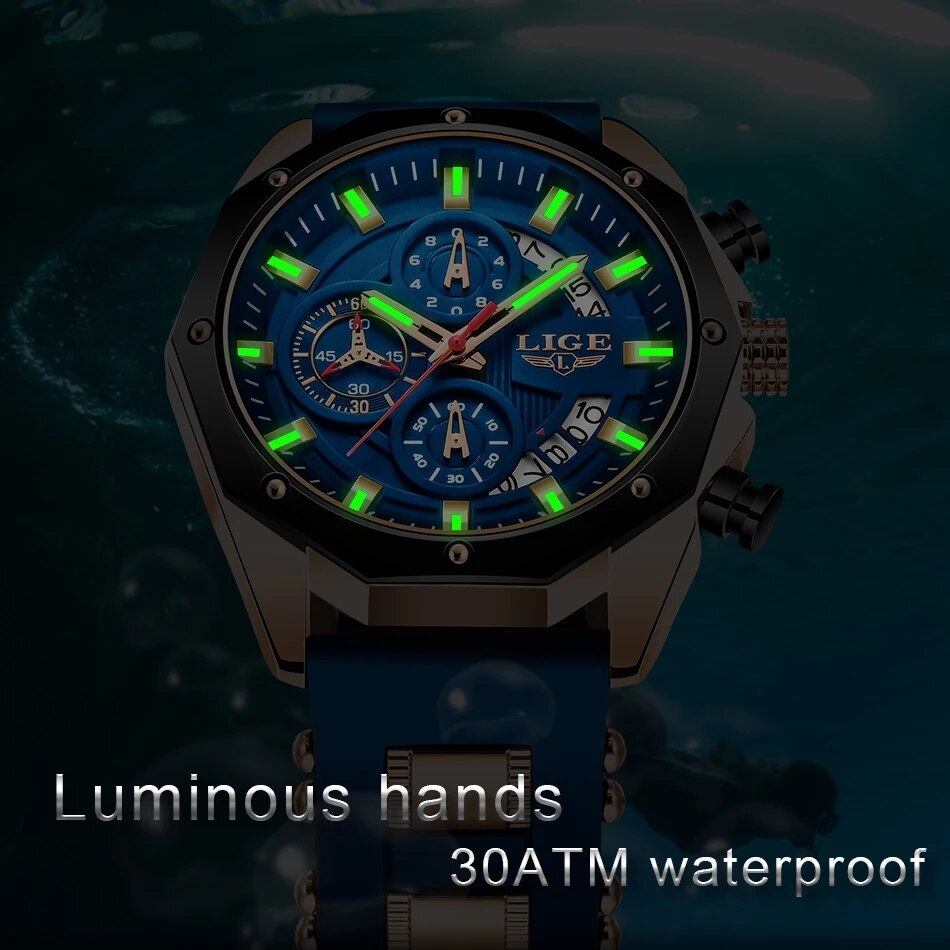 LIGE modne męskie zegarki Top  – Luxury Watch Maker recenzja i cena