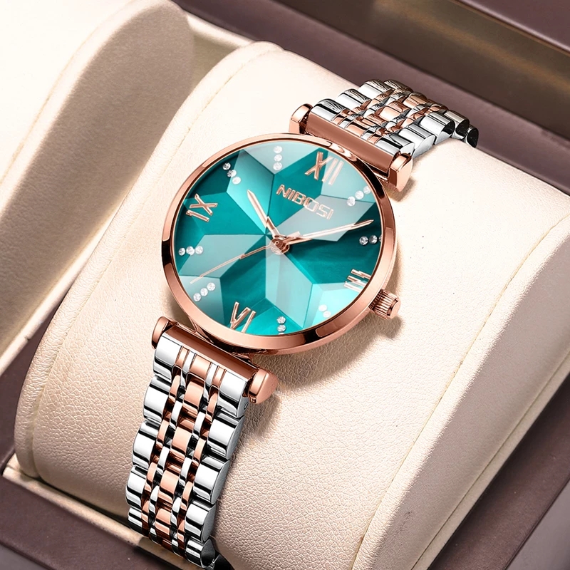 NIBOSI moda romb lustro damski – Luxury Watch Top 10 recenzja i cena